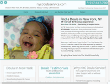 Tablet Screenshot of nycdoulaservice.com